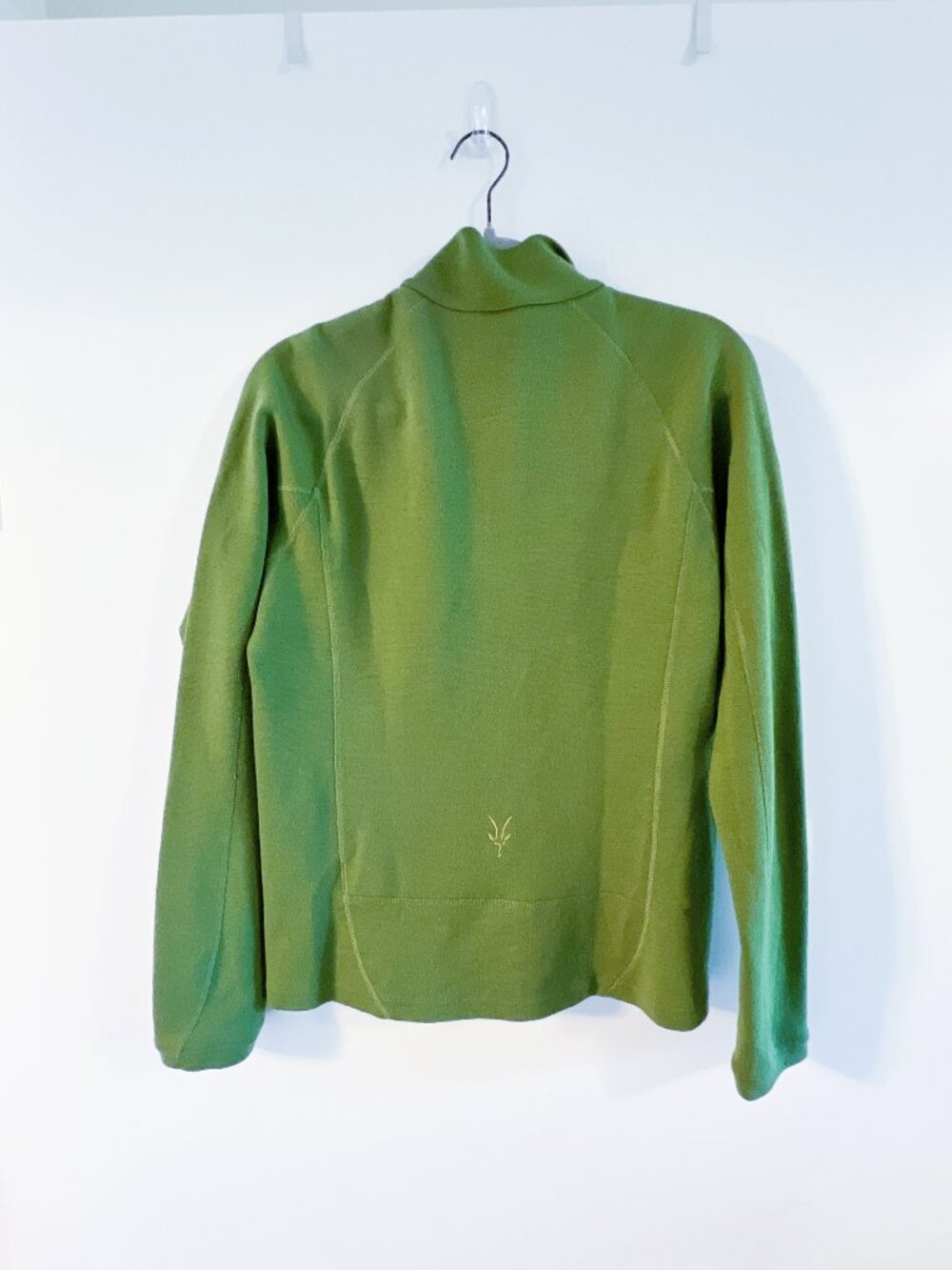 Ibex Women’s Large Green 100% Merino Wool Full Zip Jacket Made USA - Picture 4 of 14